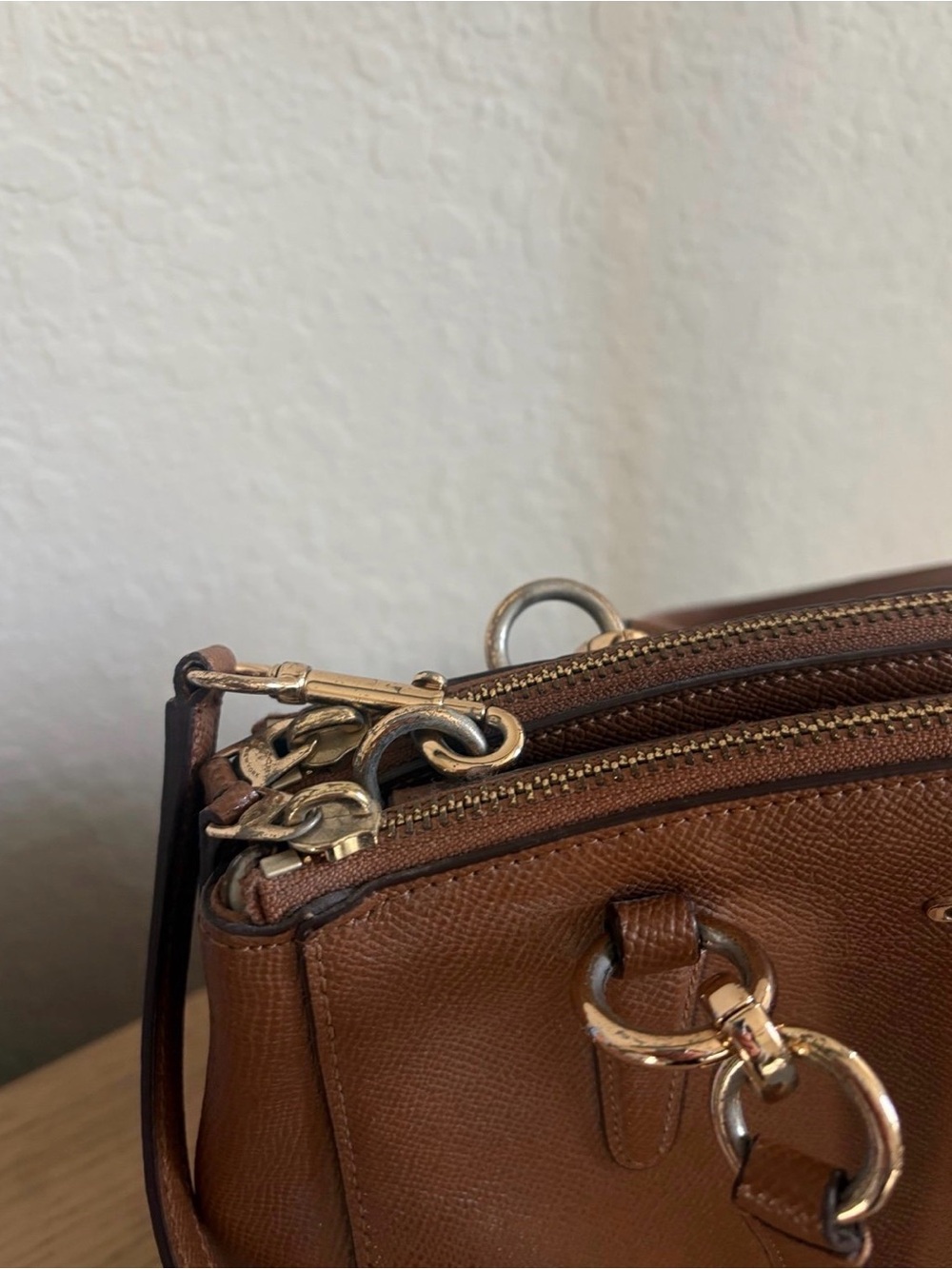 Coach Brown Leather Carryall - Picture 3 of 6